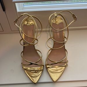 Marcy Gold Foil Heels